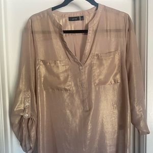 Shimmery rose gold blouse (sheer)
